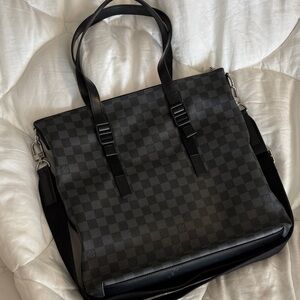 Inspired Checkered Black Tote Bag